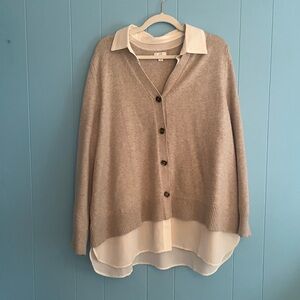 J. JILL MIXED MADIA CARDIGAN